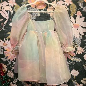 Selkie Rainbow Puff Dress XXS